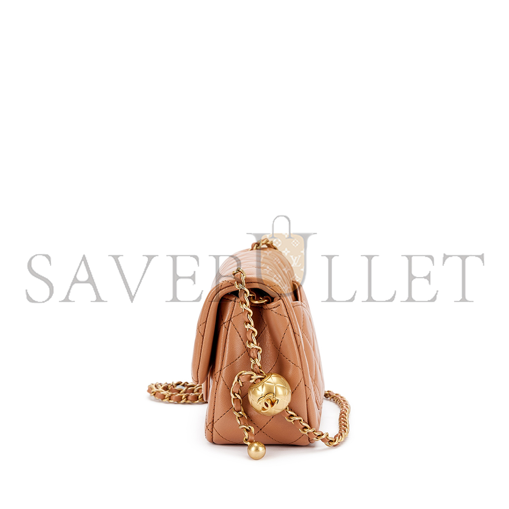 ch*el master G01den ball chain flap bag large mini (20*13*7cm)